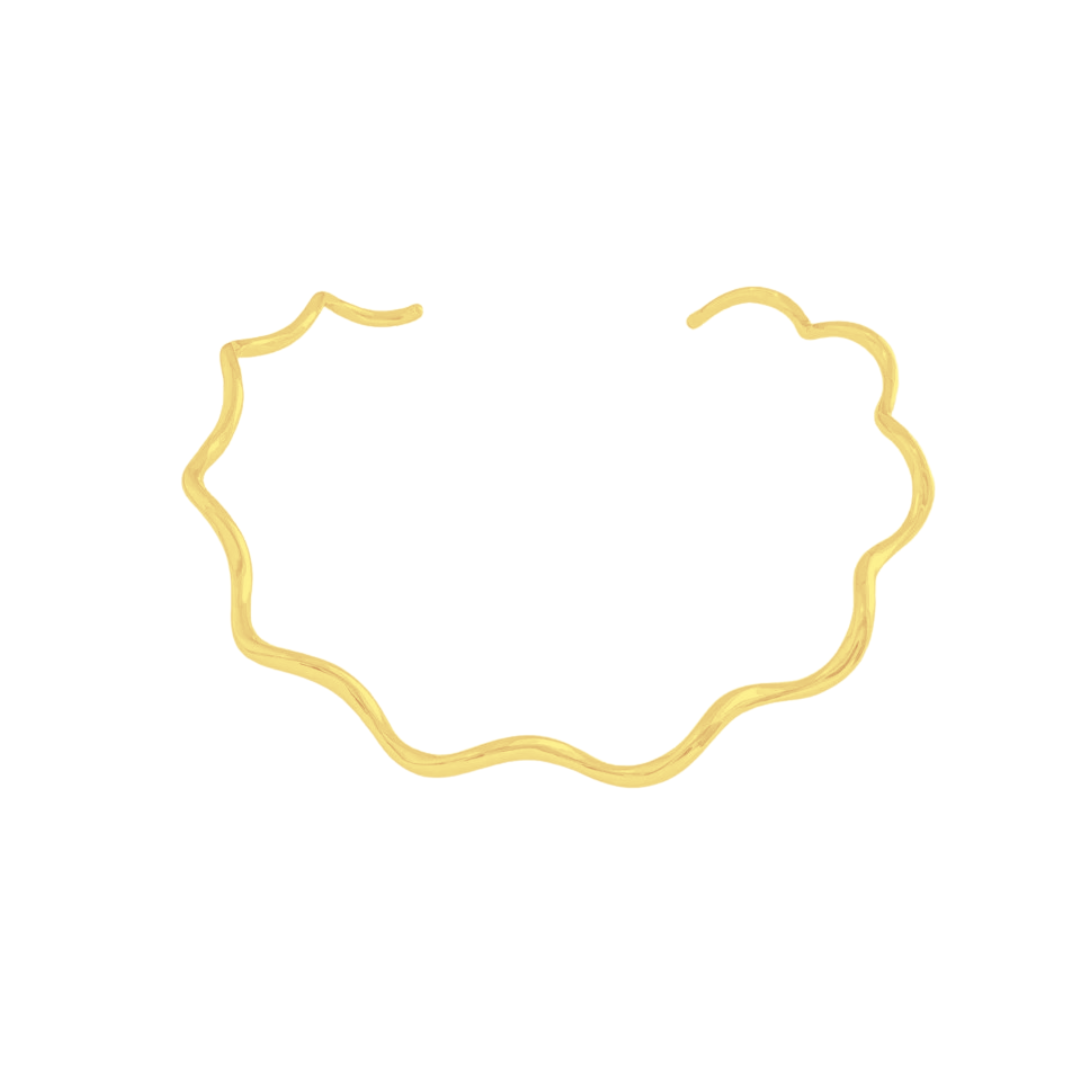 Lunar Wave Necklace - 18k Golden Plated