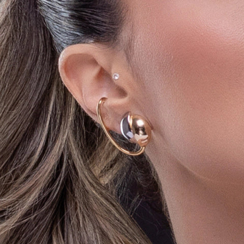 Dual Glow Earrings - 18k Gold Plated