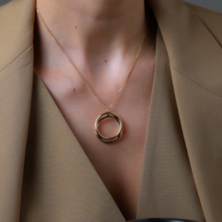 Eternal Circle Necklace -  18k Gold Plated