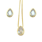 Crystal Teardrop Set - 18k Gold Plated