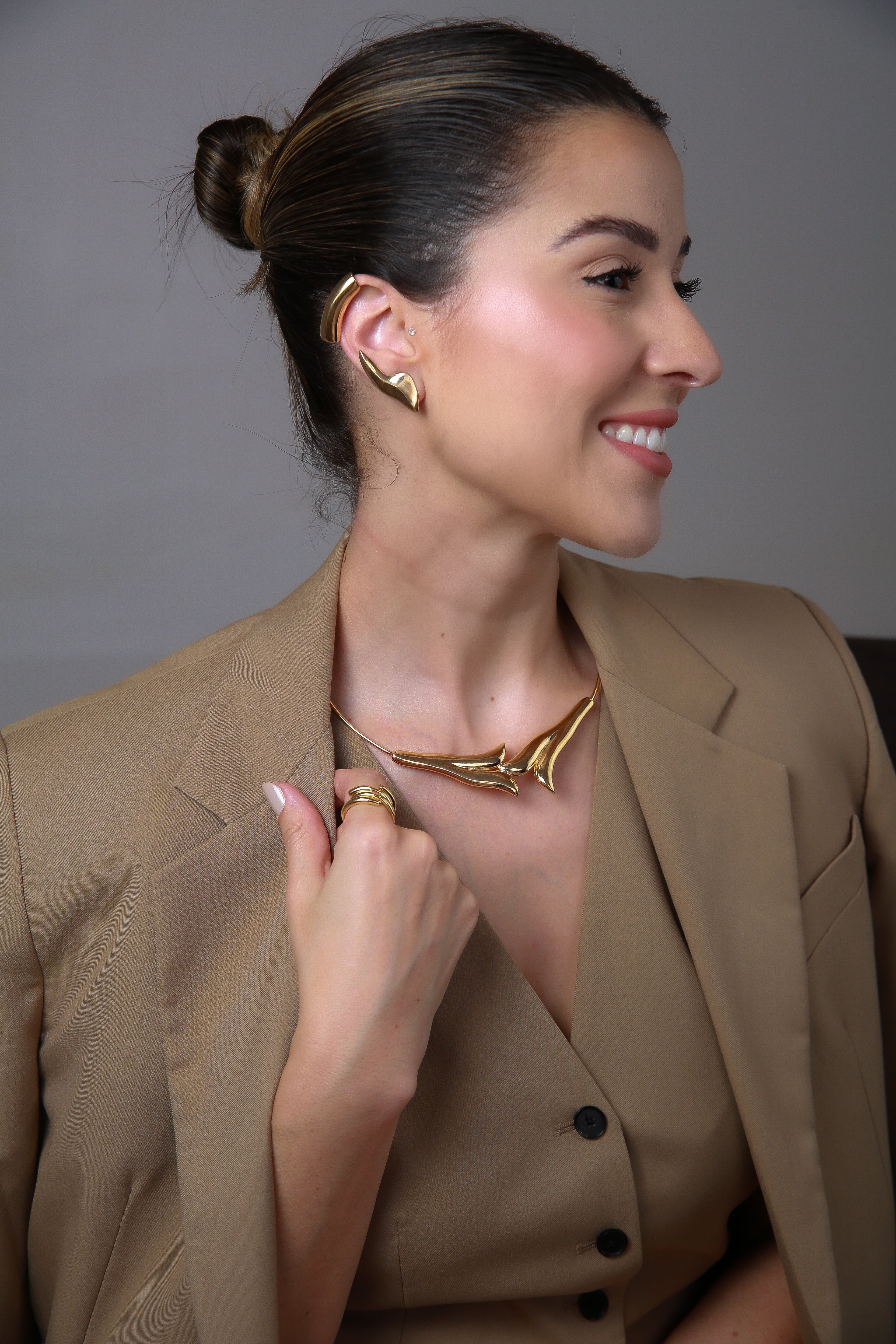 Aris Cuff Earring- 18K Gold Plated