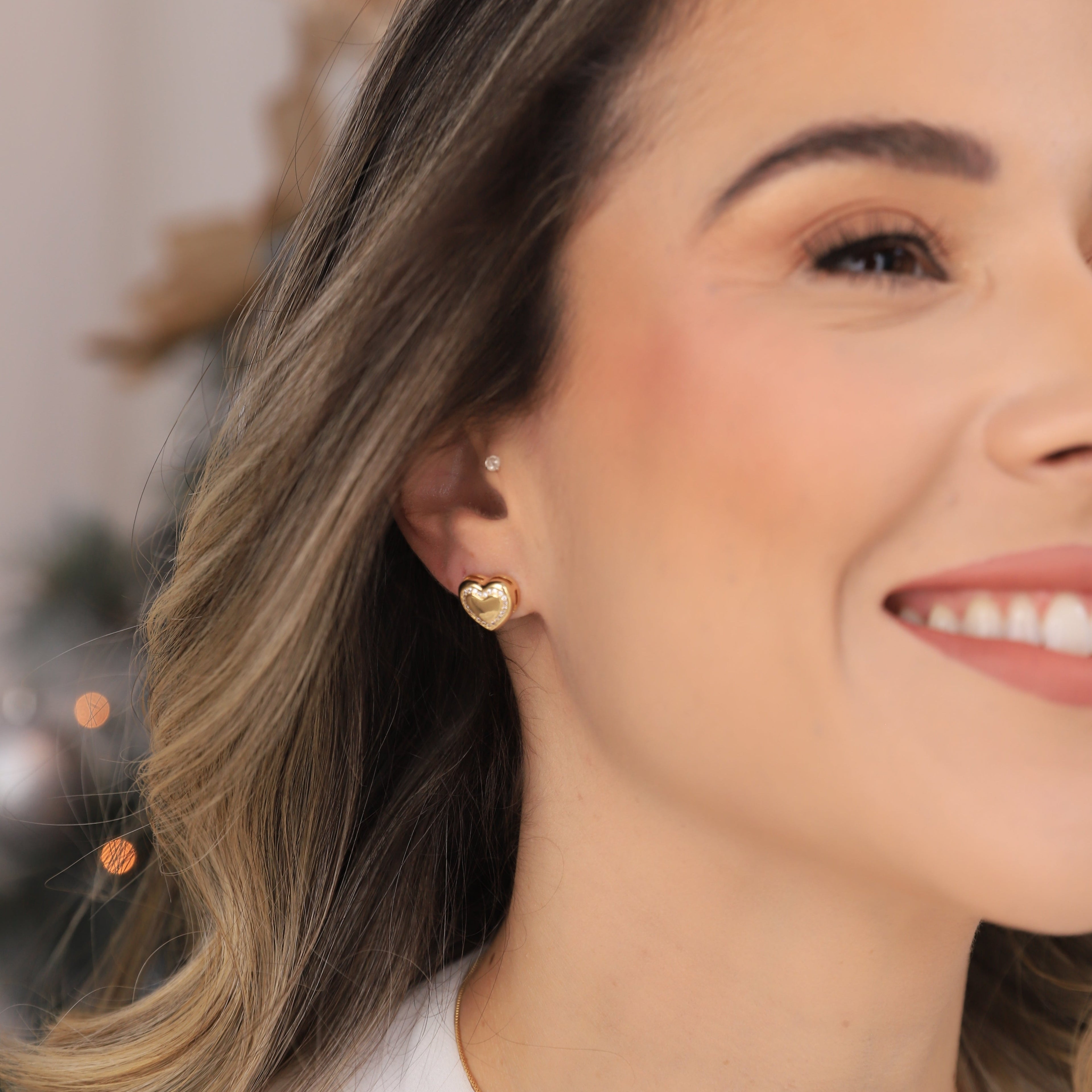 Serene Love Earrings - 18k Gold Plated