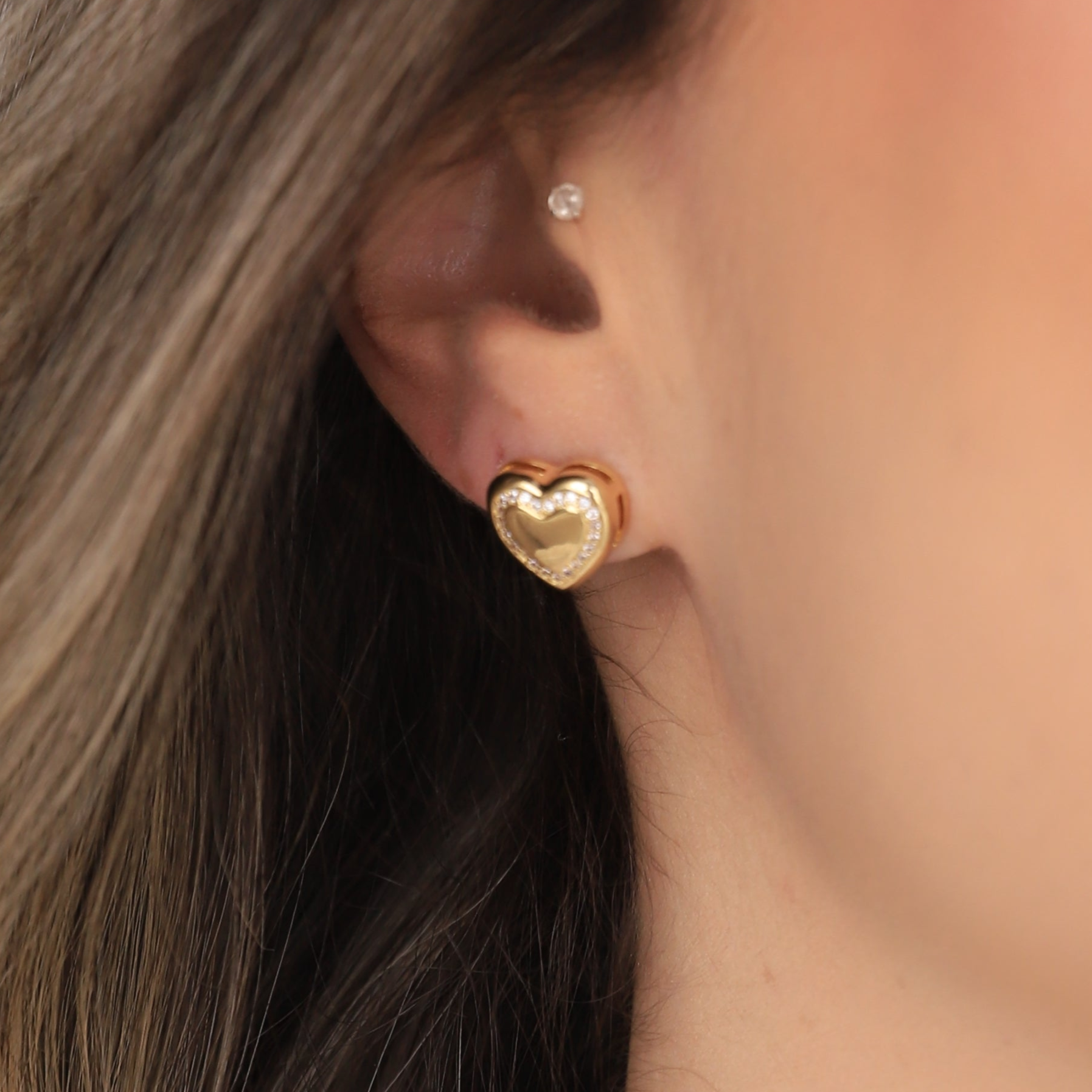 Serene Love Earrings - 18k Gold Plated