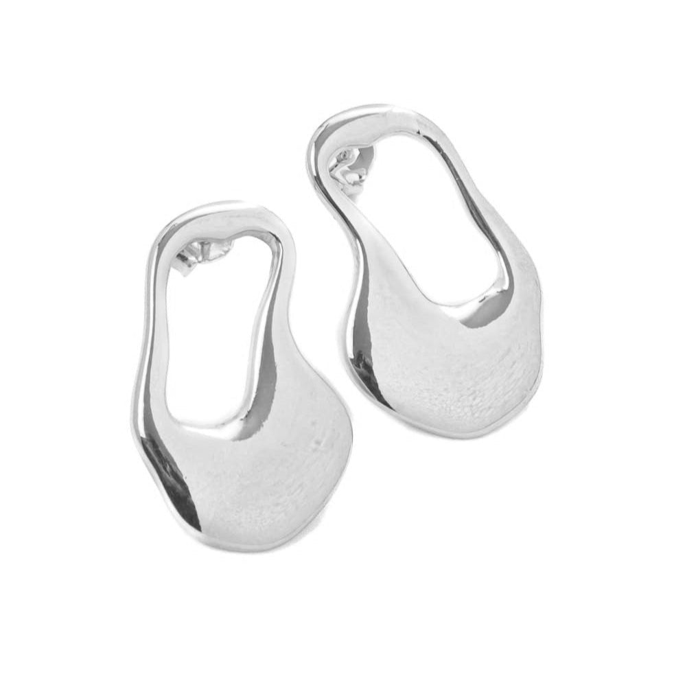 Luna Earrings - White Rhodium Plated