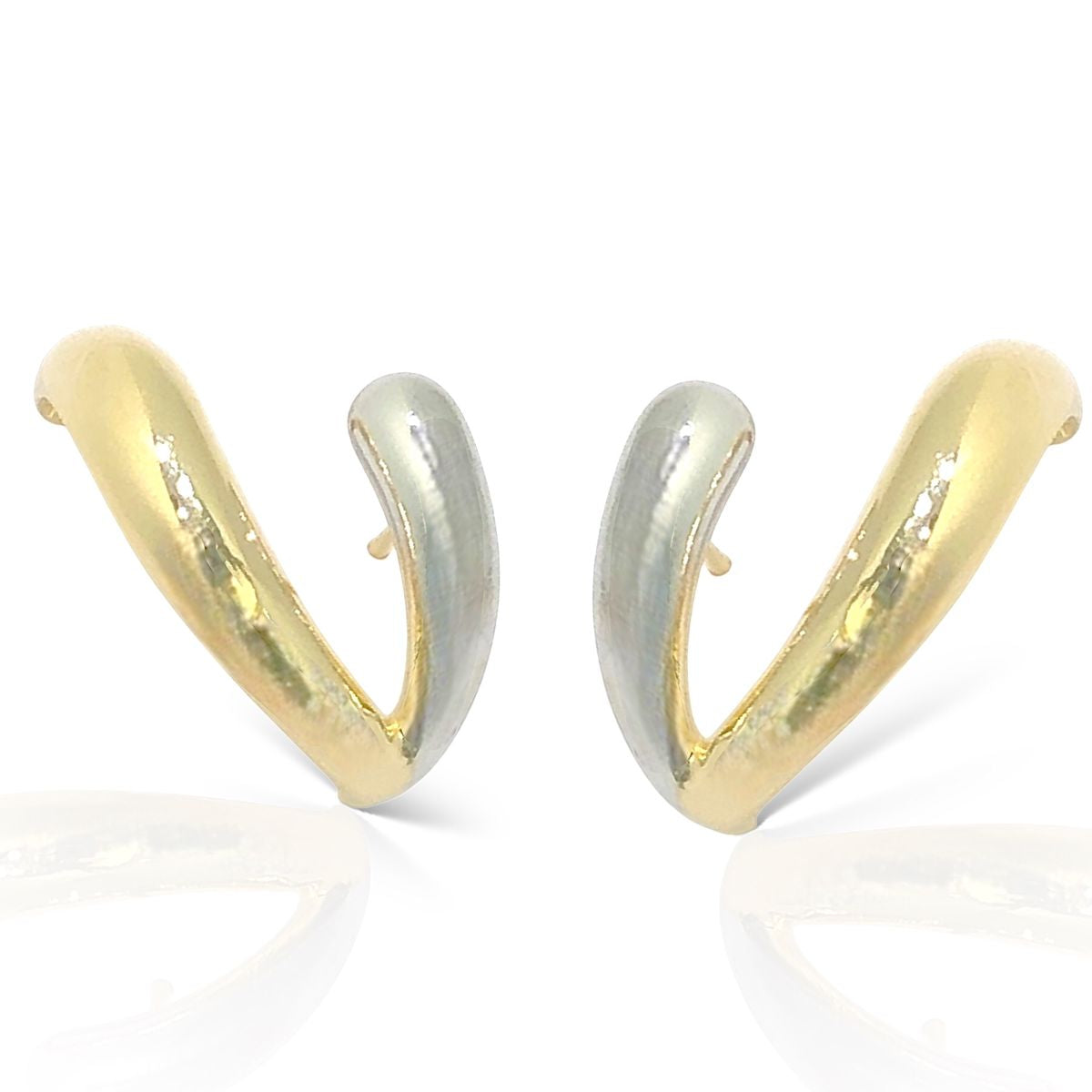 Blogger Hoop Earrings – 18K Gold and Rhodium Plated