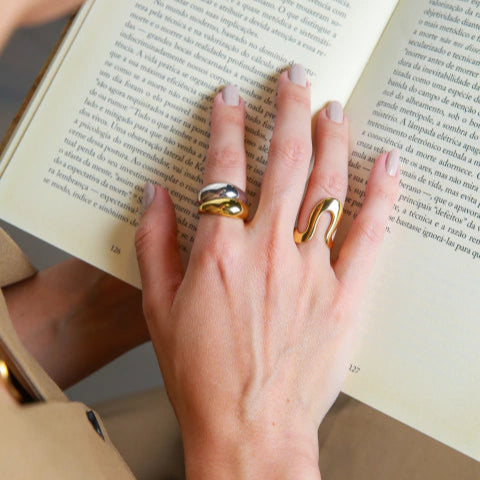 Eternal Wave Ring -  18k Gold Plated