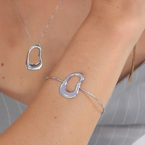 Luna Essence Bracelet - White Rhodium